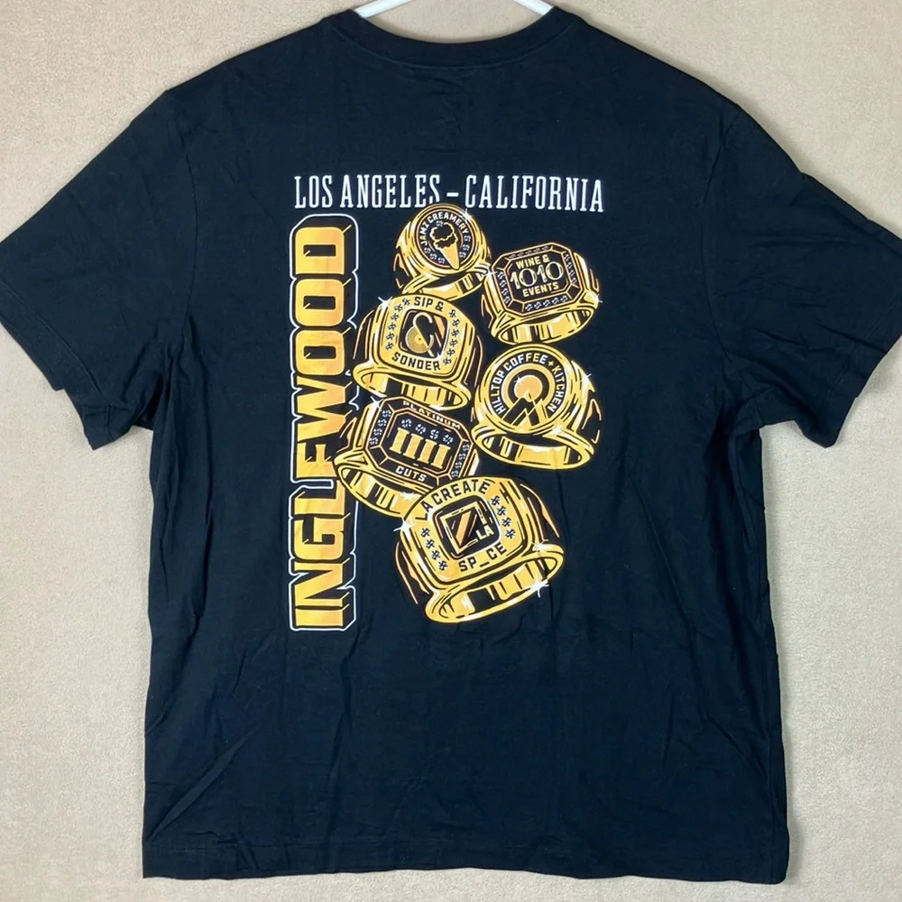 Air Jordan Jump Man Los Angeles Inglewood 6 Rings Graphic Print Shirt Men’s‎ XL